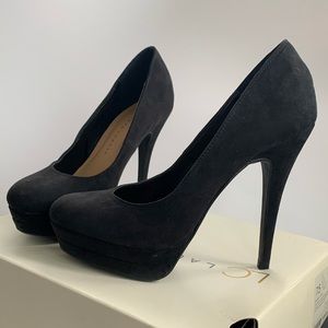 LC Lauren Conrad Black Platform Heels